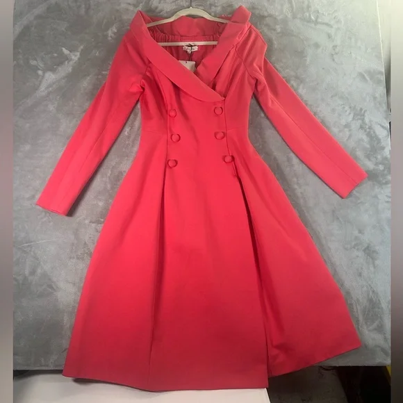 Dorothee Schumacher emotional essence off the shoulder pink blazer dress - Picture 6 of 16